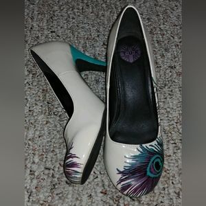 T.U.K Peacock Feather pumps